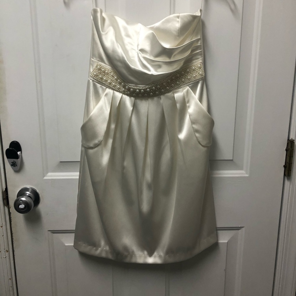 White Strapless Dress